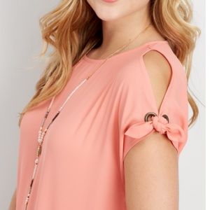 Maurices Coral Chalk Blouse